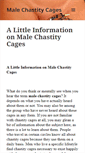 Mobile Screenshot of malechastitycages.com